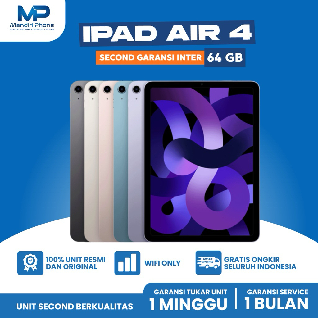 IPAD AIR 4 64GB GREEN SECOND GARANSI INTER
