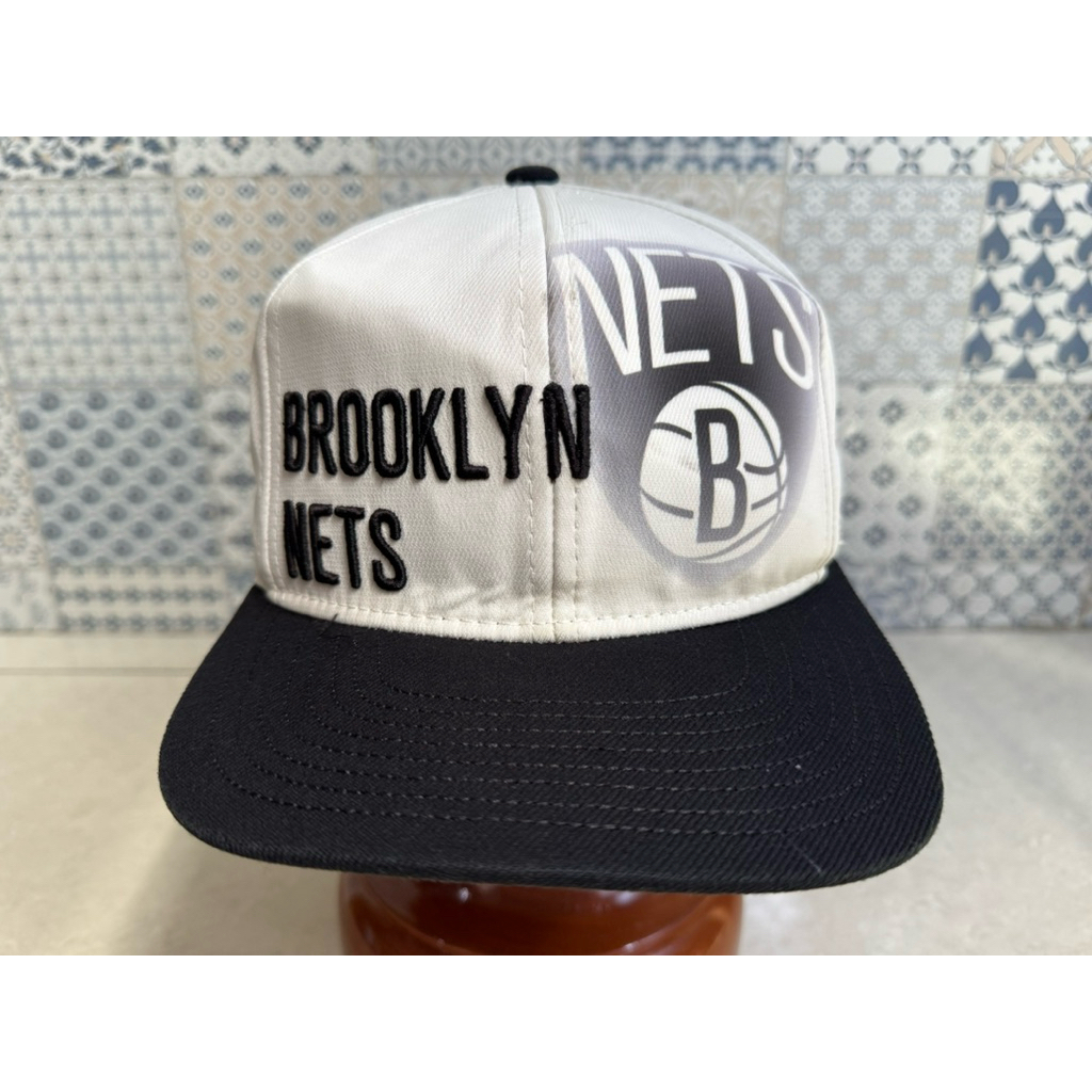 Topi Second Brand Branded Snapback Putih Broklyn Nets By ADIDAS X NBA X NFL Original Full Tag