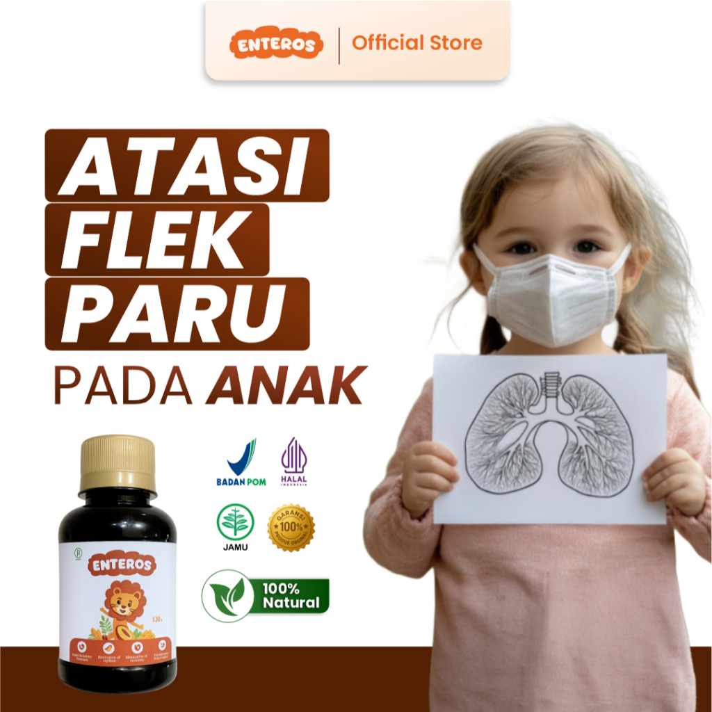 Enteros - Mencegah Flek Paru Anak | Halal & BPOM 130ml