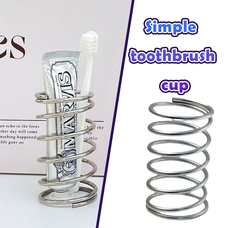 Rak tempel sikat gigi Stainless Steel untuk Kamar Mandi & Meja Rias Toothbrush holder Aesthetic Eleg
