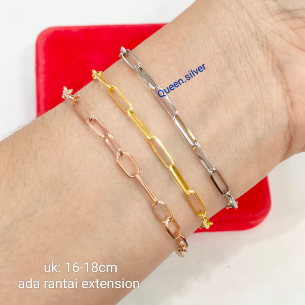 Gelang Tangan Dewasa Perak 925 Asli