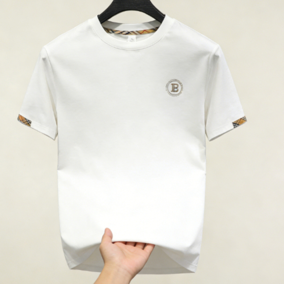 Kaos oblong pria lengan pendek tipis warna putih polos mewah, ringan dan nyaman dipakai di musim pan
