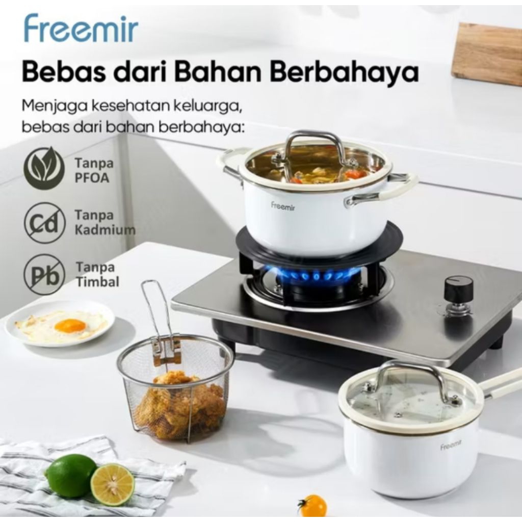 Freemir Set Panci Stainless 304 Sus (4 in1)