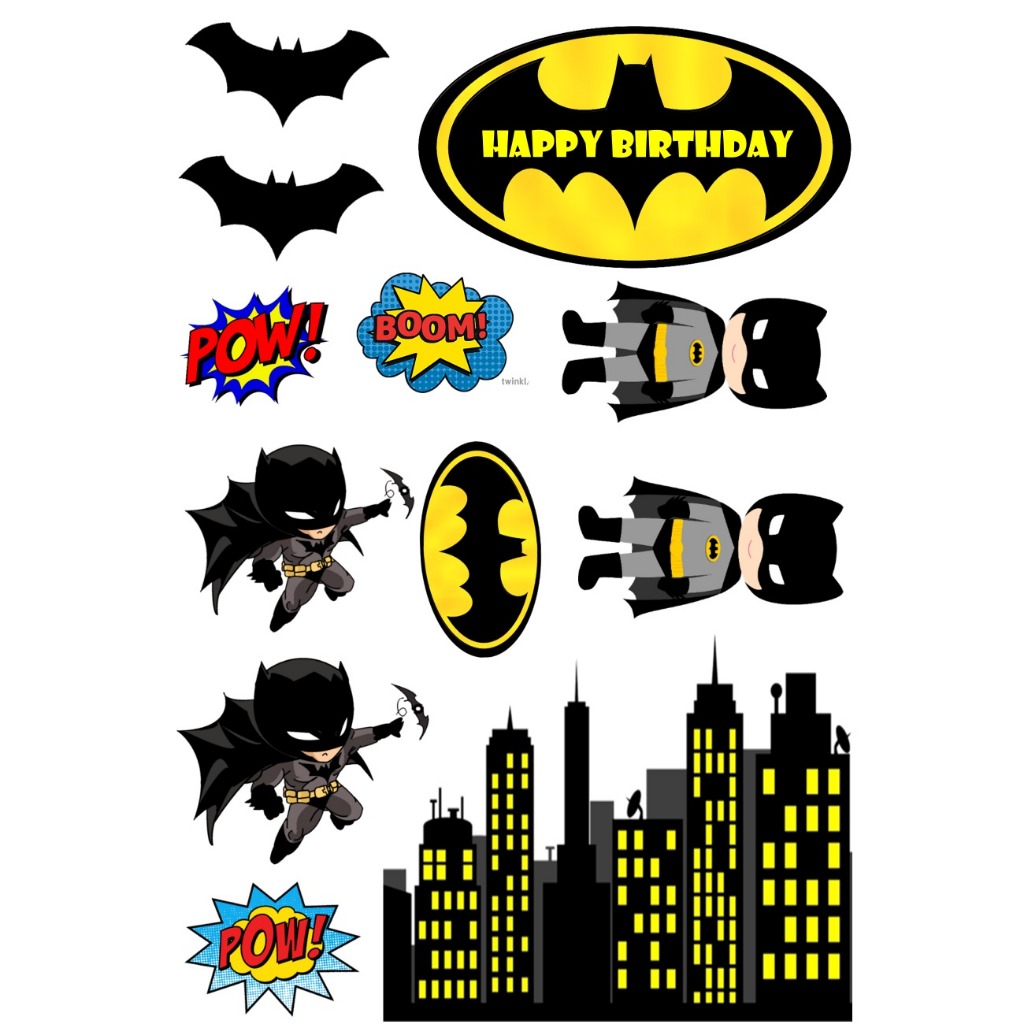 TOPPER Cake BATMAN Custom/Hiasan Kue ULTAH Anak