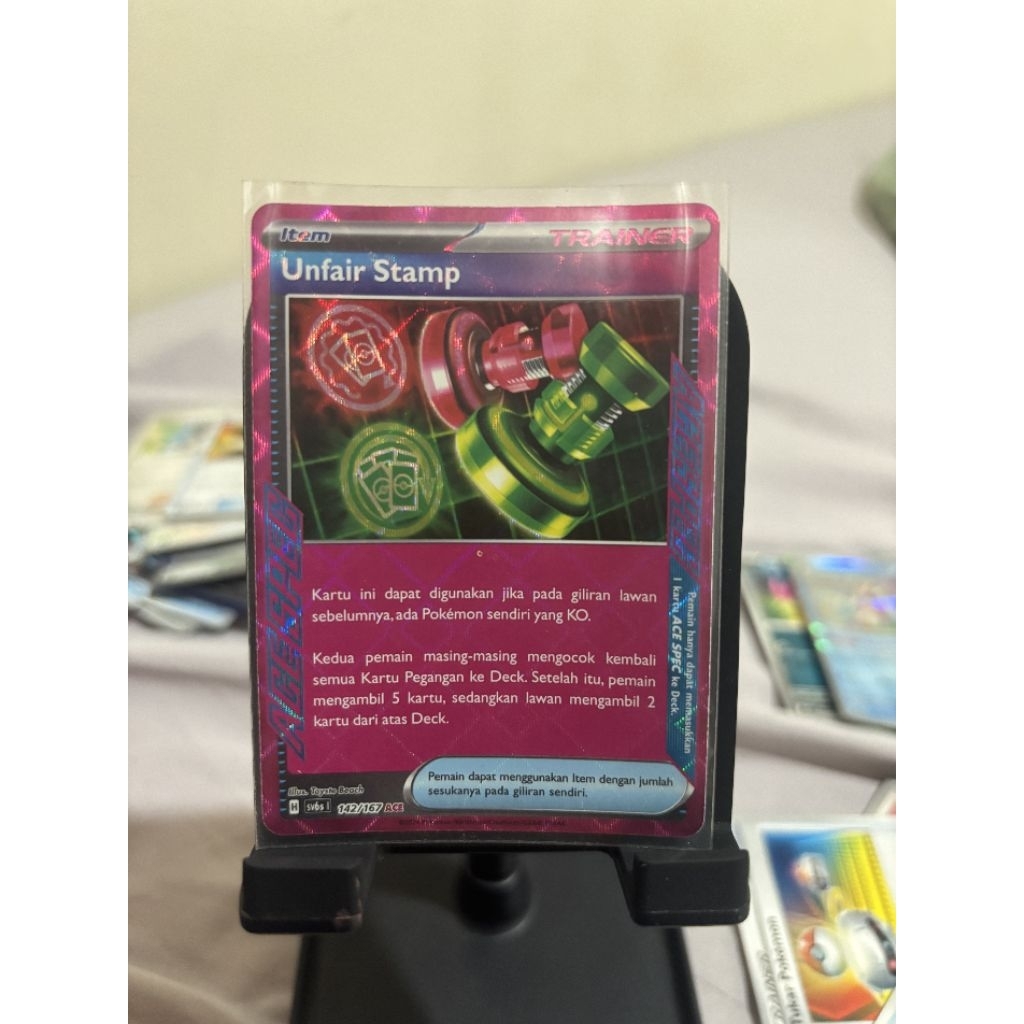 Unfair Stamp ACE sV6s 142/163 kartu pokemon TCG Indonesia