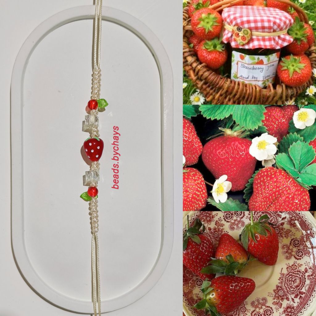 Strawberry Bracelet — Gelang Manik Stroberi