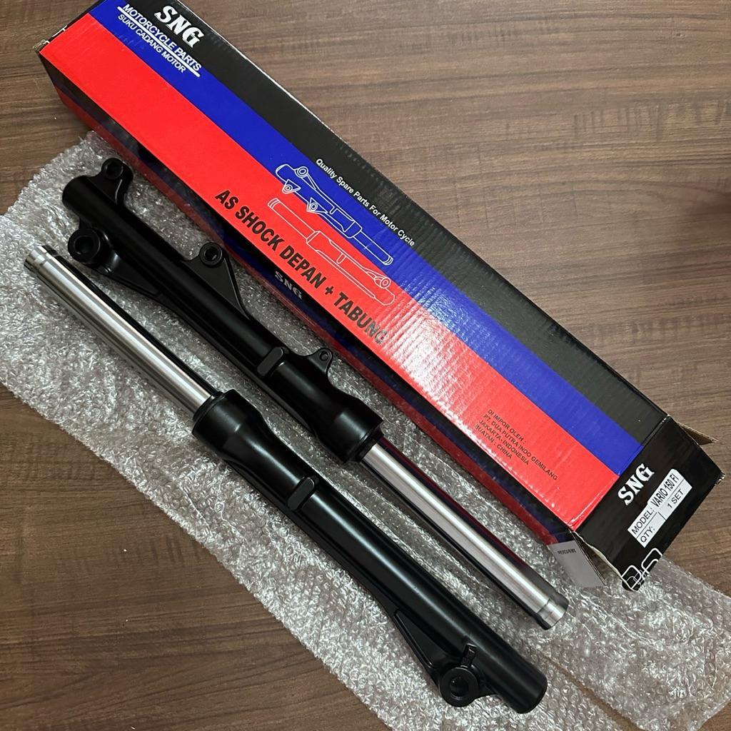 (BLACK) SNG VARIO 150 FI AS TABUNG DEPAN SHOCK ASSY SHOK SOK FRONT FORK COVER TUBE KIRI KANAN KIT SE