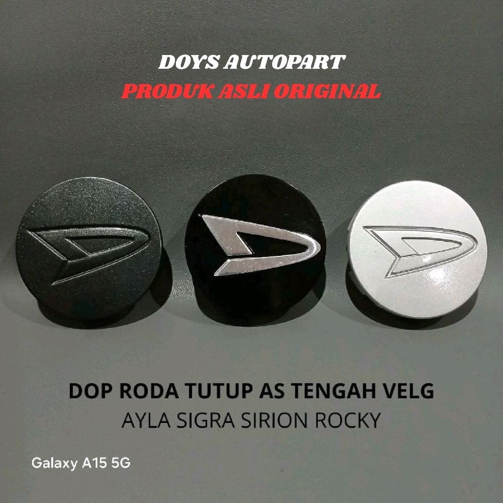 Dop Roda Tutup As Tengah Velg Mobil Daihatsu Ayla Sigra Sirion Rocky Diameter 5,2cm Harga Satuan asl