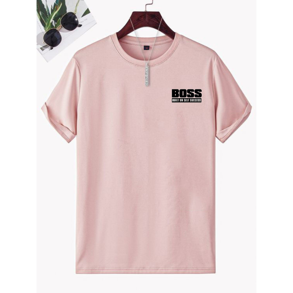 Baju Distro BOSS Motif Simple - Tshirt Kaos Katun Premium Pria Wanita - Kaos Distro Boss Pria