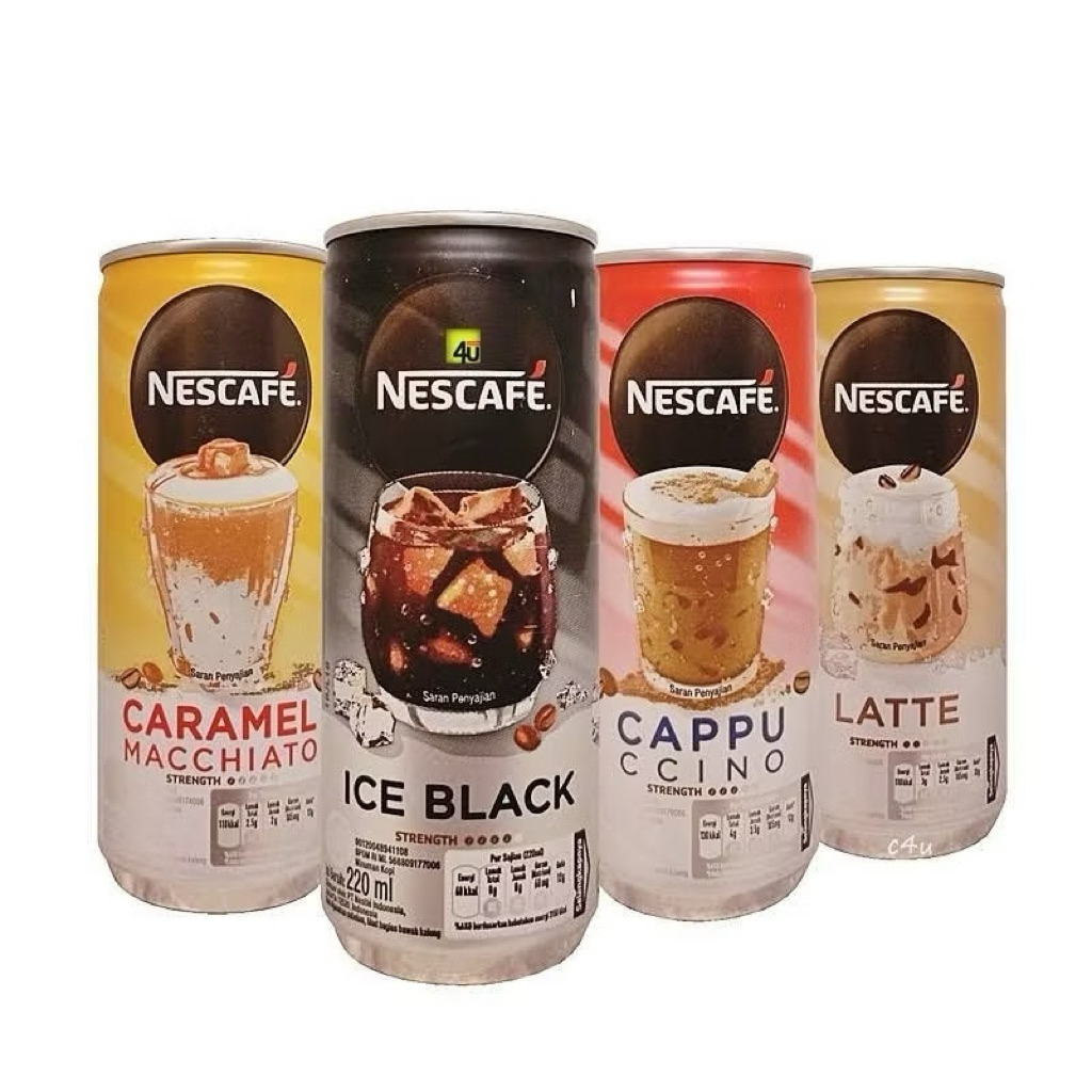 NESCAFE KALENG LATTE ICE BLACK CAPPUCINO 220ML