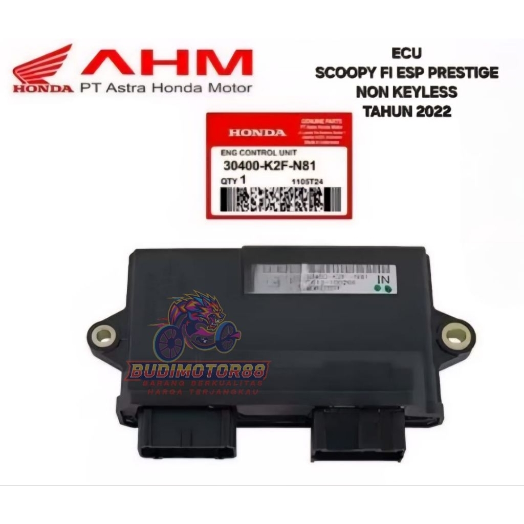 ECU ECM CDI SCOOPY FI ESP PRESTIGE NON KEYLESS TAHUN 2022 ORIGINAL 30400-K2F-N81