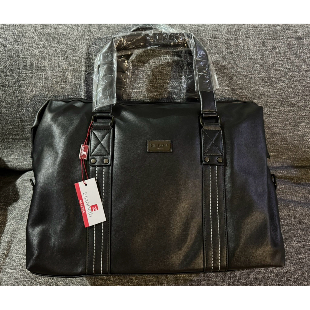 Tas tangan slempang slingbag bahu shoulderbag handbag travel kulit lembut hitam elizabeth
