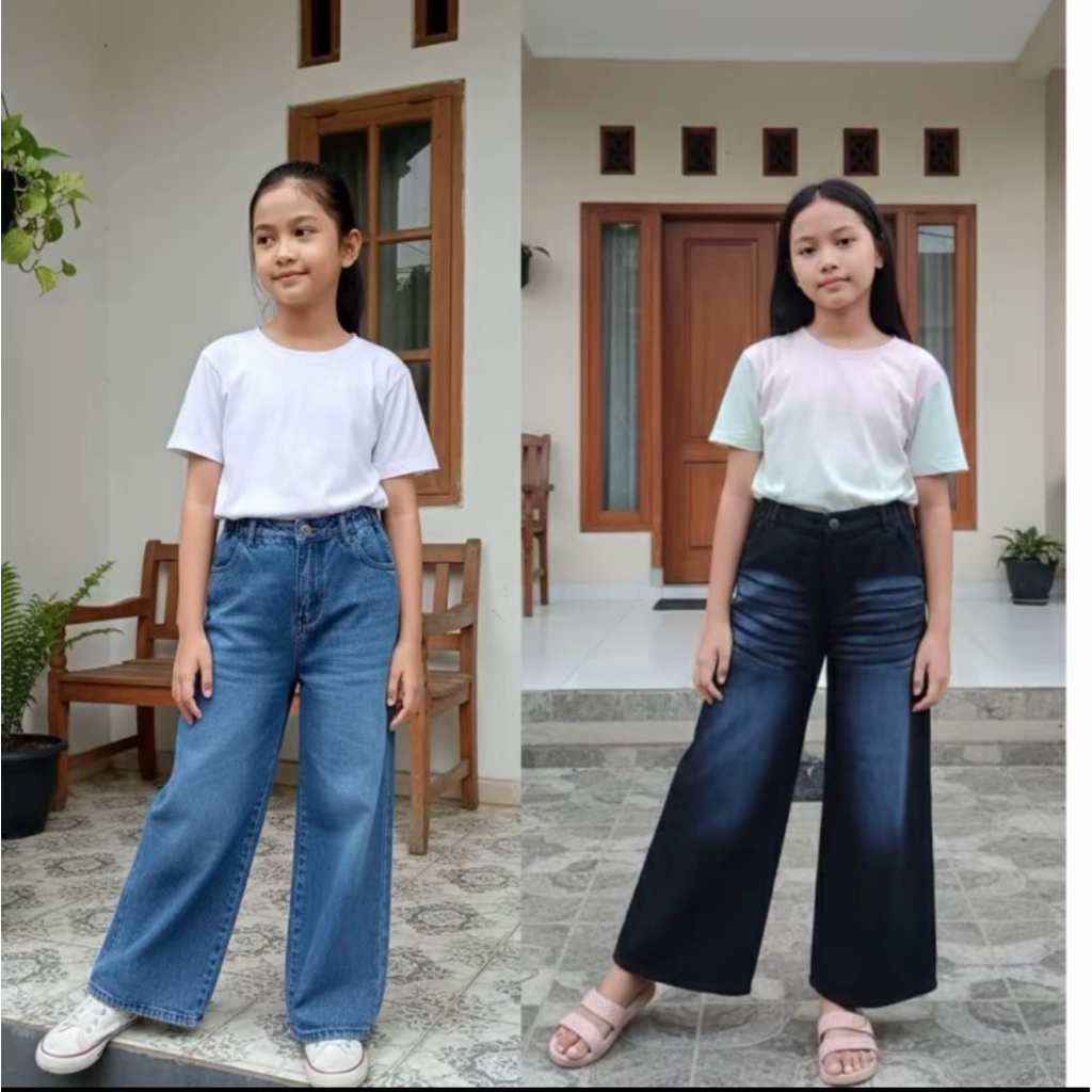 Kulot Skena Gombrong Jeans Premium Celana Skena Anak Perempuan
