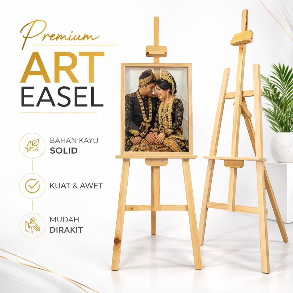 Premium Easel | Easel Lukis Premium | Standing Foto Dekorasi | Standing Lukis Premium
