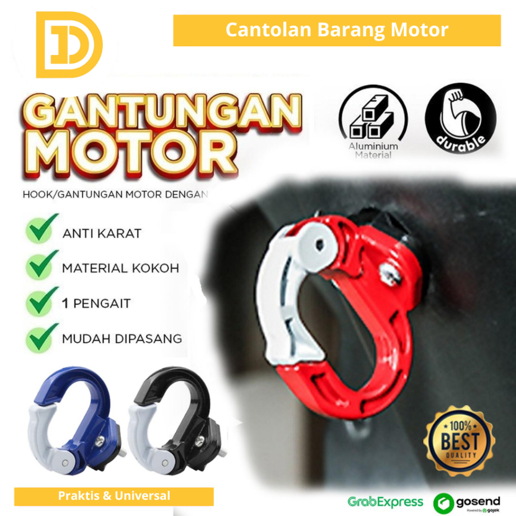 Gantungan Bagasi Motor Variasi 1 Kait Cantolan Hook Bulat Gantung Cantol Barang Helm Tas Belanja Kua