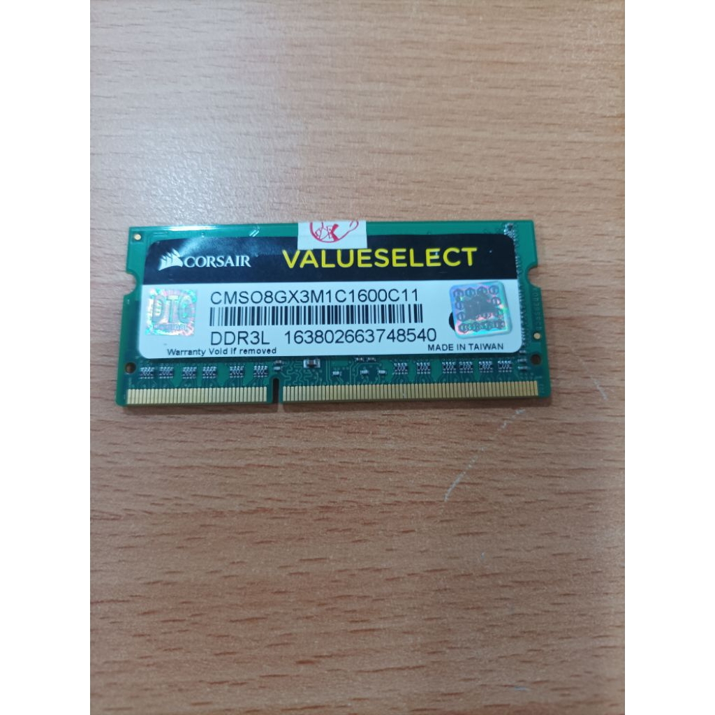 memory corsair valueselect 8gb ddr3L 8Gb DDR3L memori laptop Corsair DDR3L