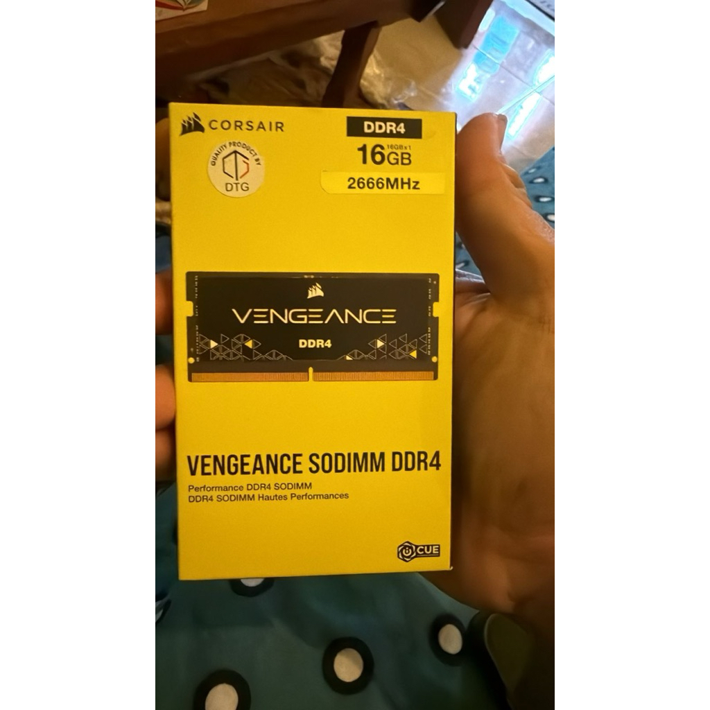 RAM CORSAIR DDR4 SODIMM 16GB 2666MHz VENGEANCE