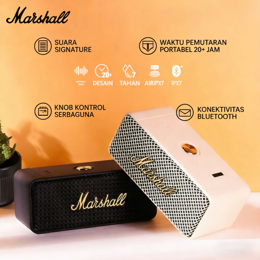 Speaker Bluetooth Wireless Marshall-Speaker Bluetooth Wireless Portable TahanAir