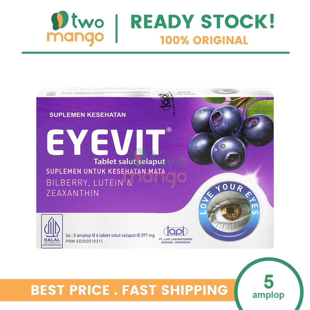 EYEVIT KAPLET | Suplemen Kesehatan Mata, Mata Kering, Mata Lelah,  Mengurangi Mata Minus