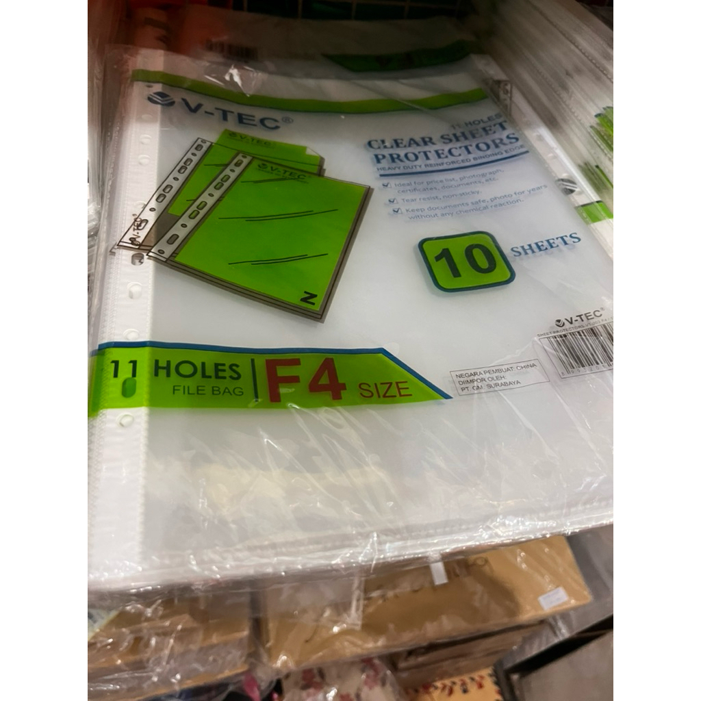 plastik ordner F4 & A4 isi 10