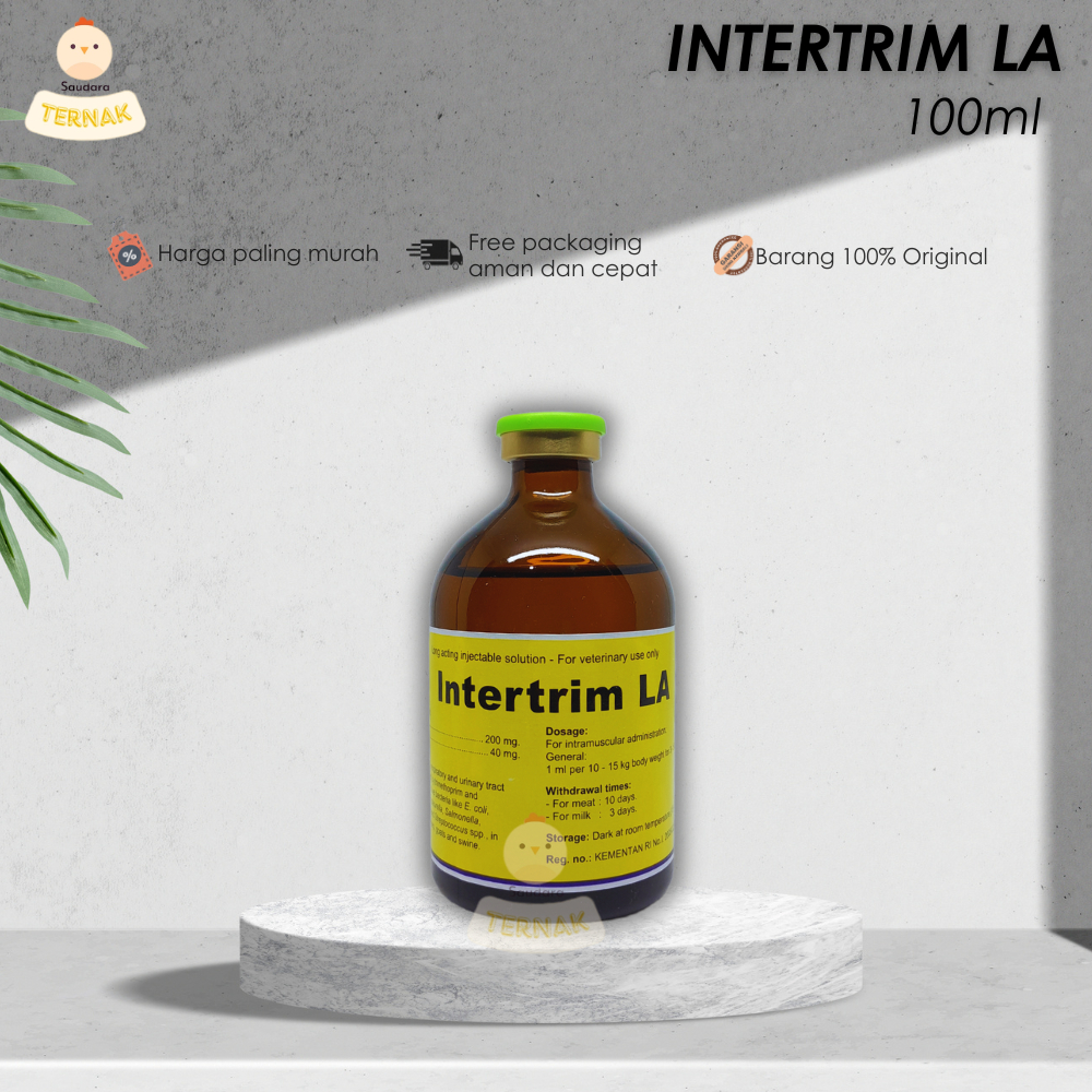 Intertrim LA 100 ml Obat Diare Pencernaan Hewan Sapi Kambing Ayam