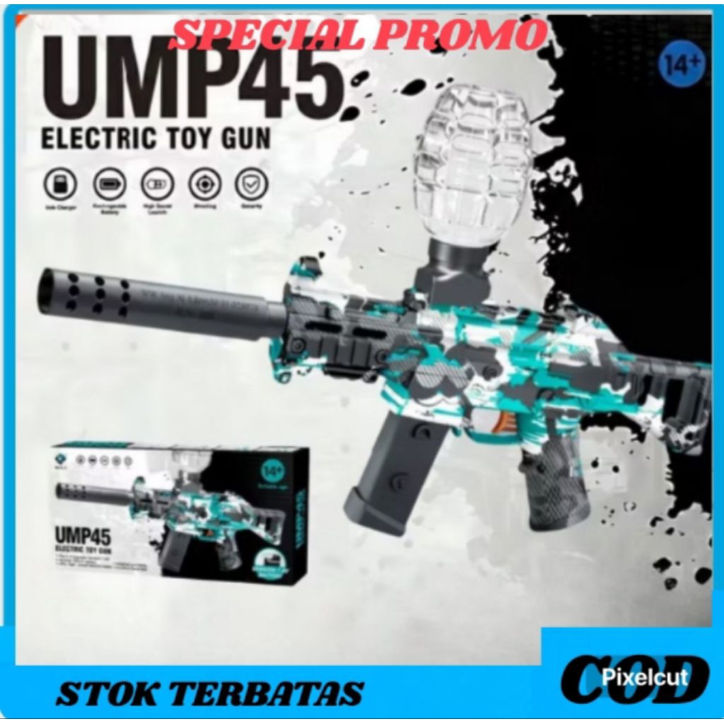 Mainan Anak Luar Ruangan Water Gell Eletrick ABS SNI/MAINAN PISTOL PISTOLAN TEMBAK TEMBAKAN  ANAK LA