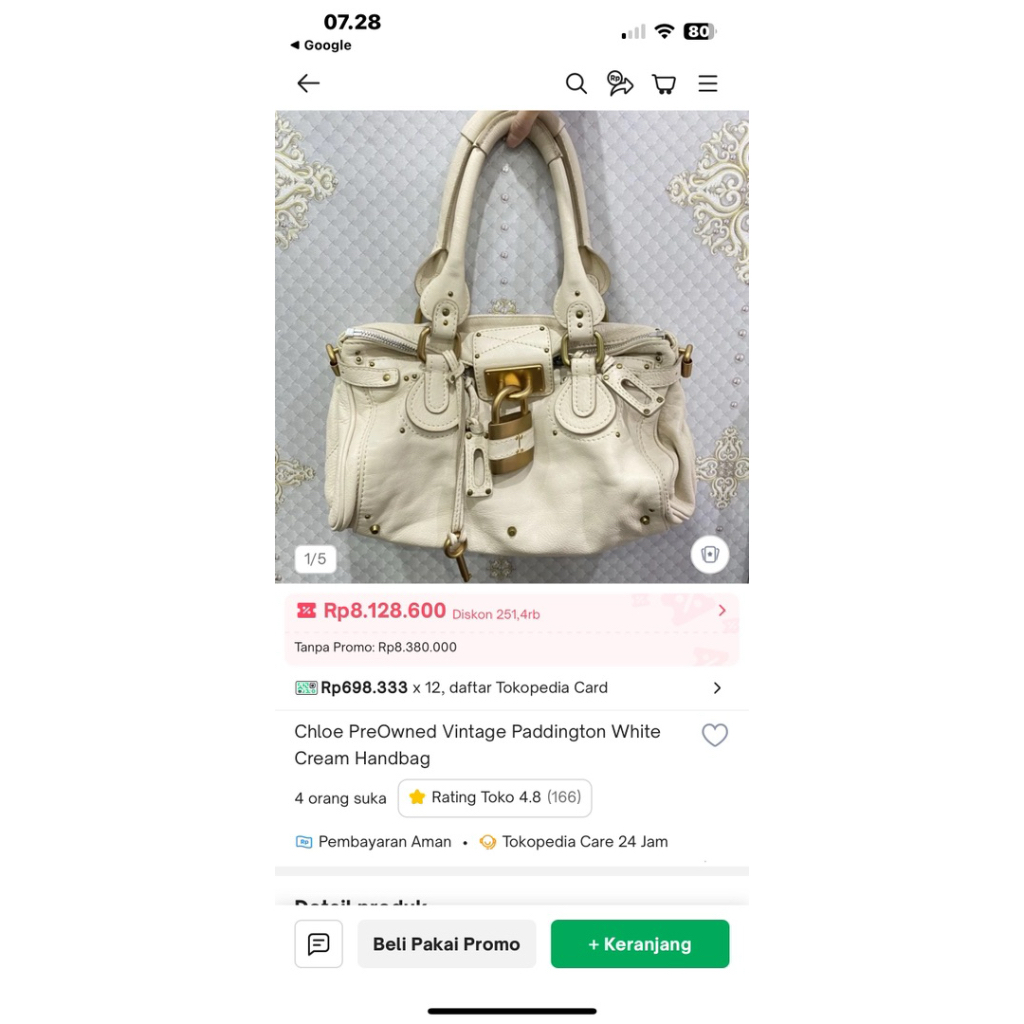 Chloe Paddington bag original 37x28