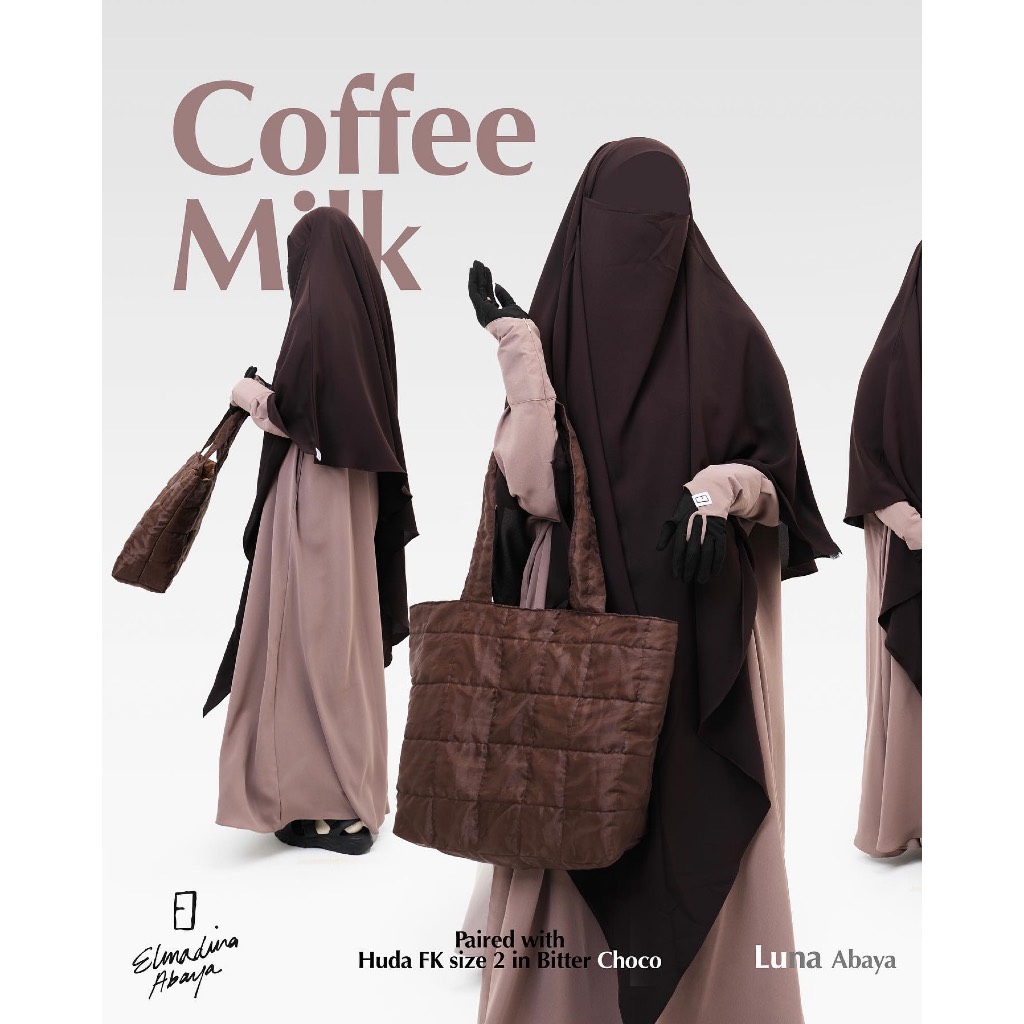 Preloved Elmadina - Luna Abaya Coffee Milk