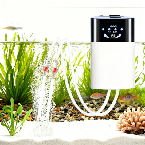 SOBO Pompa Aerator aquarium kolam ikan ac dc 12volt Udara oksigen Gelembung 2200mAh - SB-268