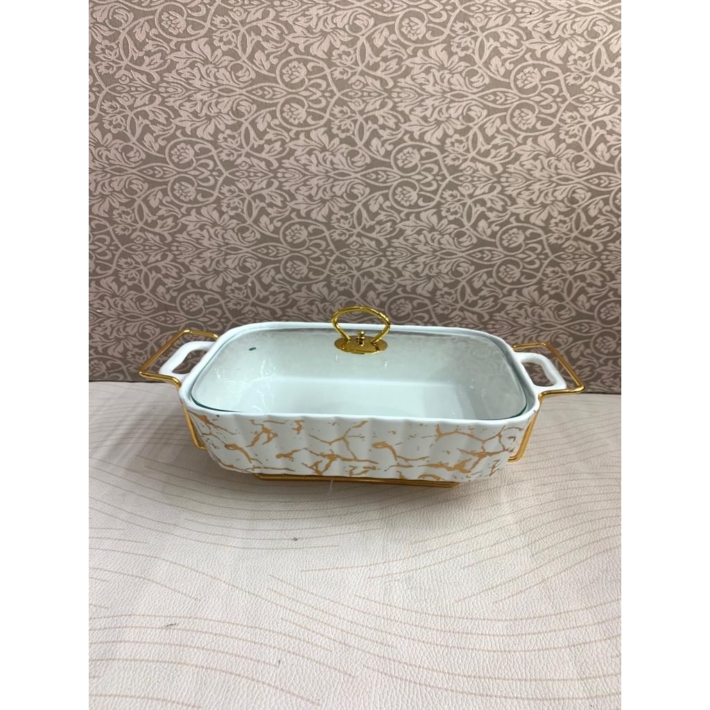 prasmanan perak atau bulat marble tutup kaca/prasmanan tutup keramik marble