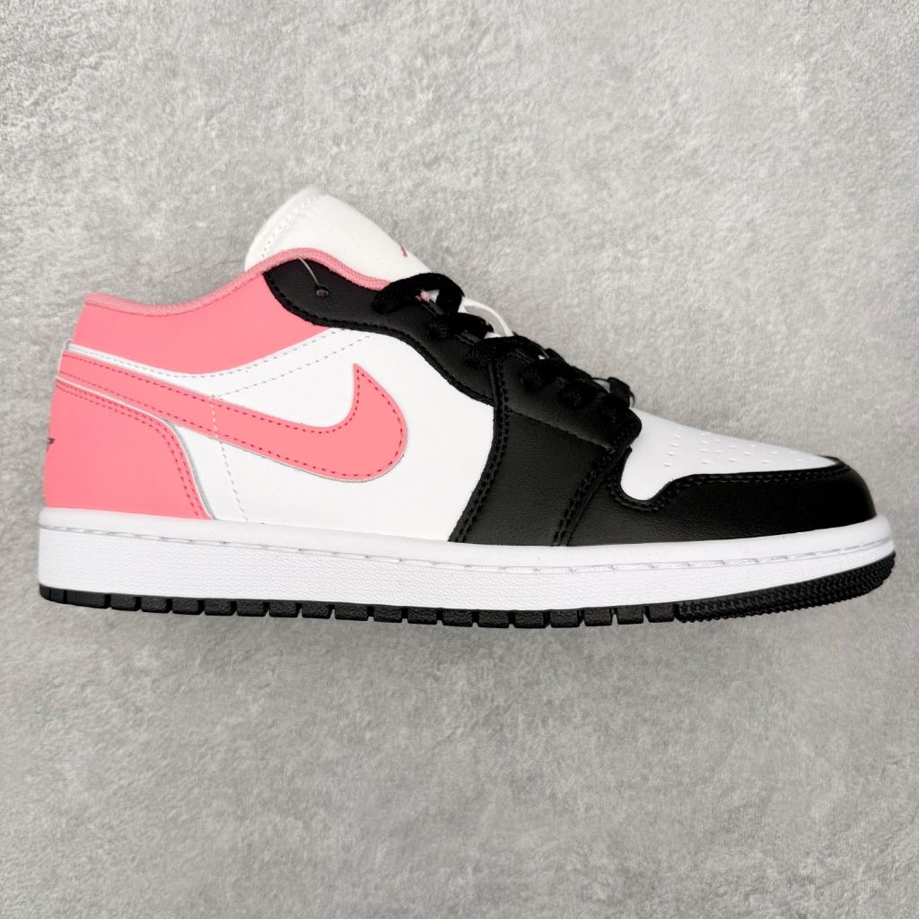 Sepatu Air Jordan 1 Low Hitam Putih Pink Pria Wanita Premium Anti Slip