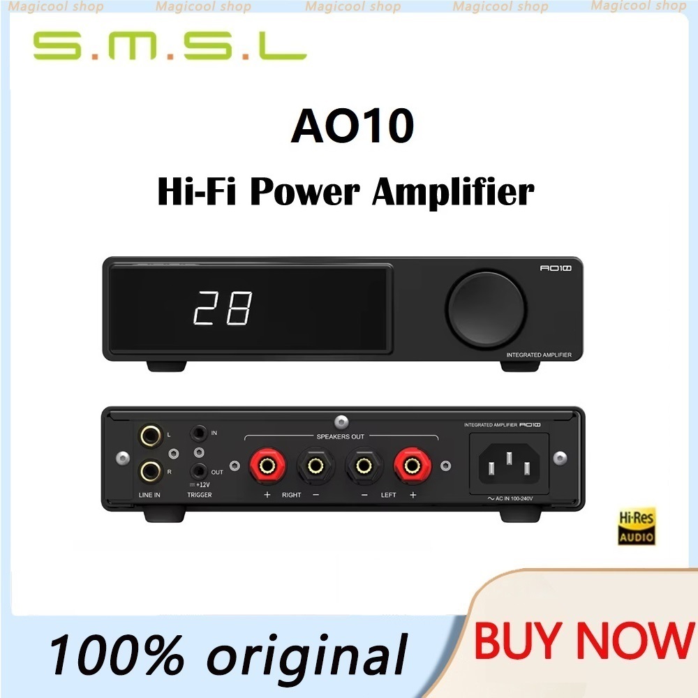 SMSL AO10 Power Amplifier Bluetooth5.3 TPA3116x2 Chip Input 12V Synchronous Switch 100Wx2 2ohm Speak