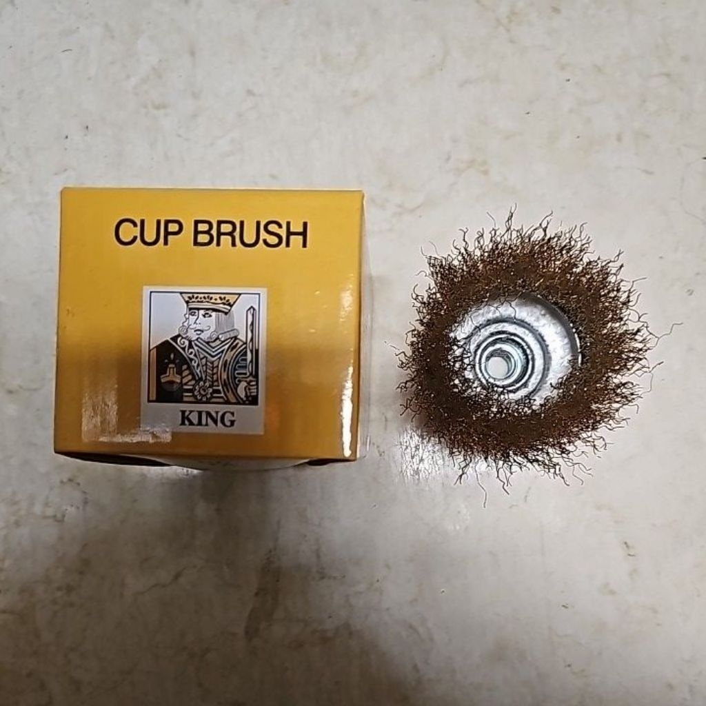 Sikat Mangkok Kawat Kuning King / Cup Brush King