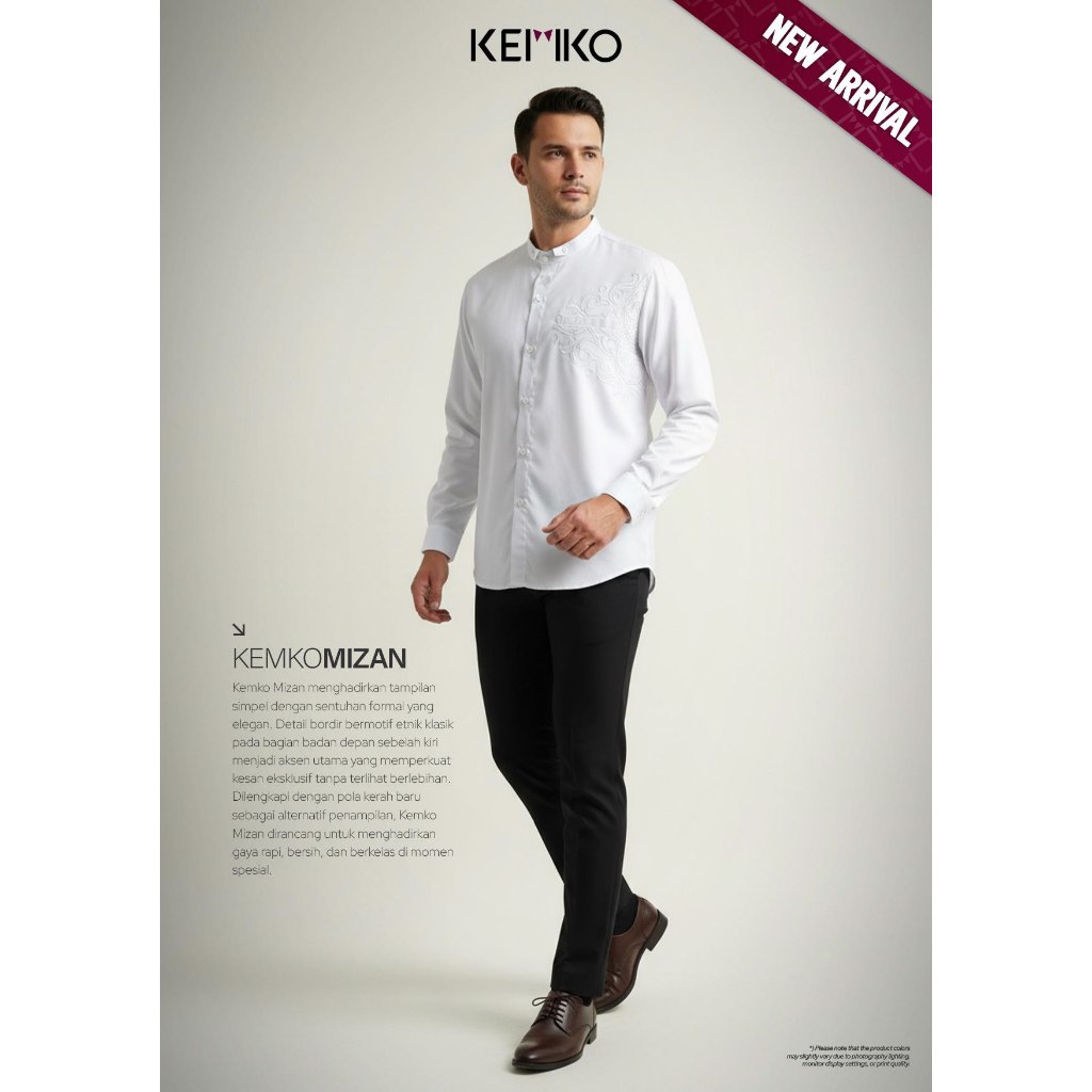 [ORI RABBANI] Kemeja Koko Lengan Panjang Mizan kancing XS-XXL
