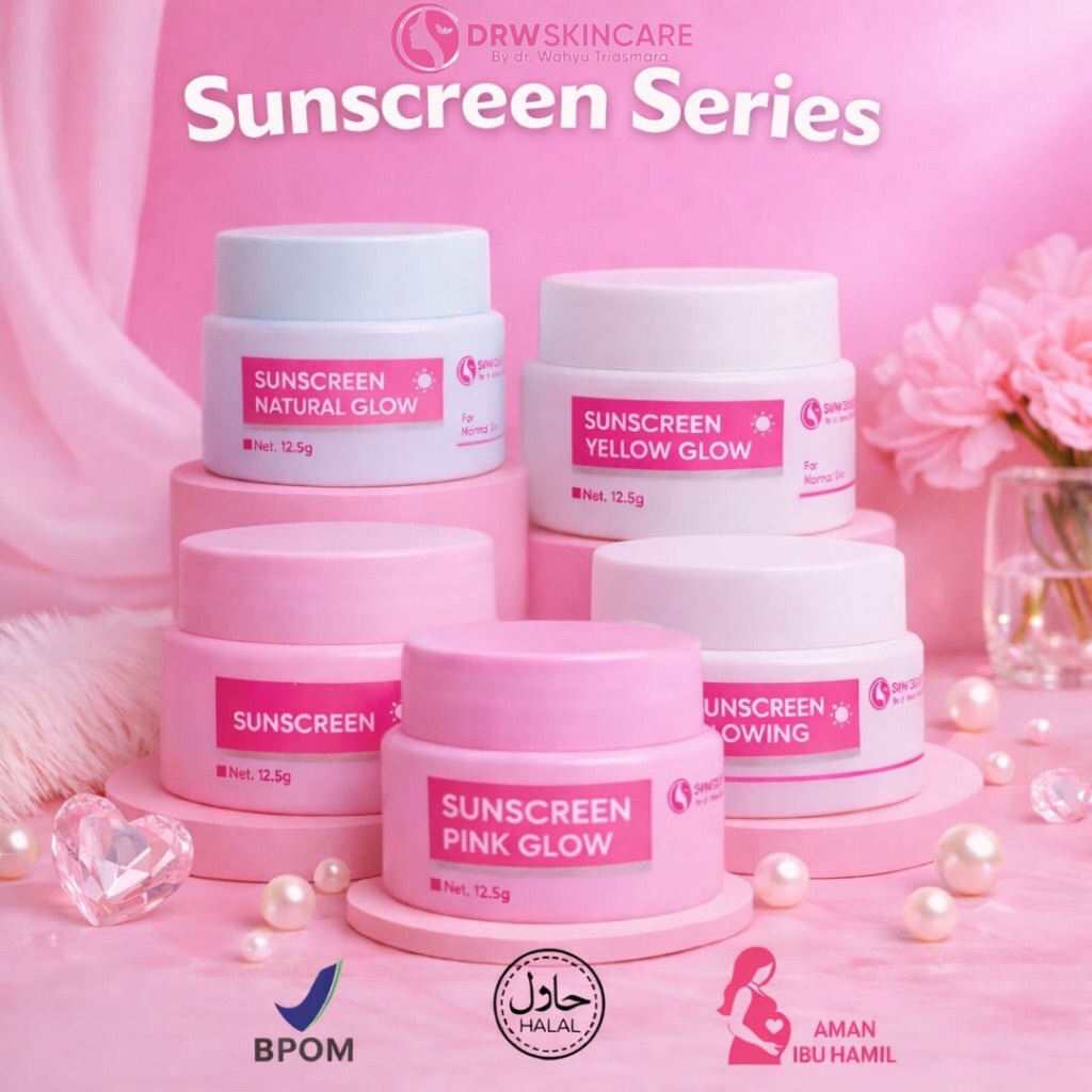 DRW Skincare Sunscreen New Cream Pagi Cream Siang Glowing Fondation Sunblock Pelembab Wajah dari Sin