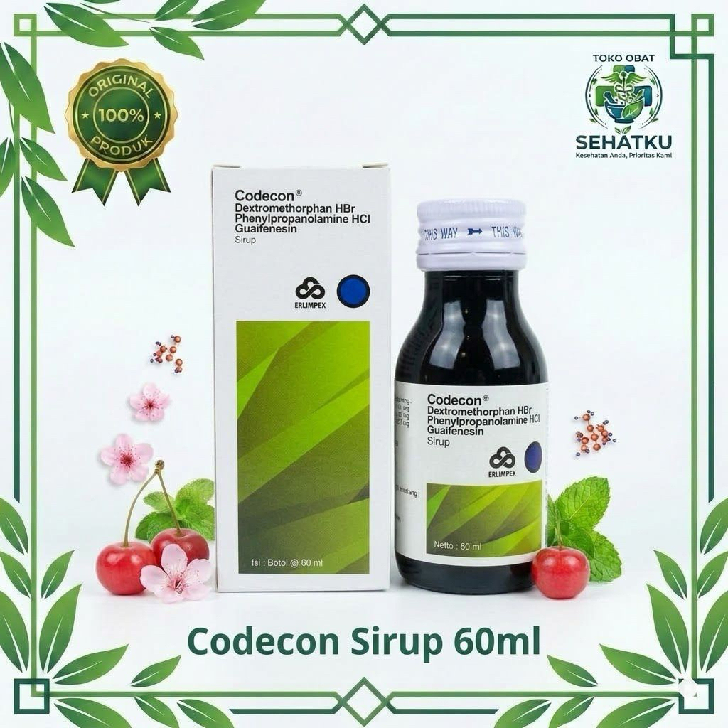 Codecon Syrup 60ml - Obat untuk Mengatasi Batuk Dewasa dan Anak Original 100%