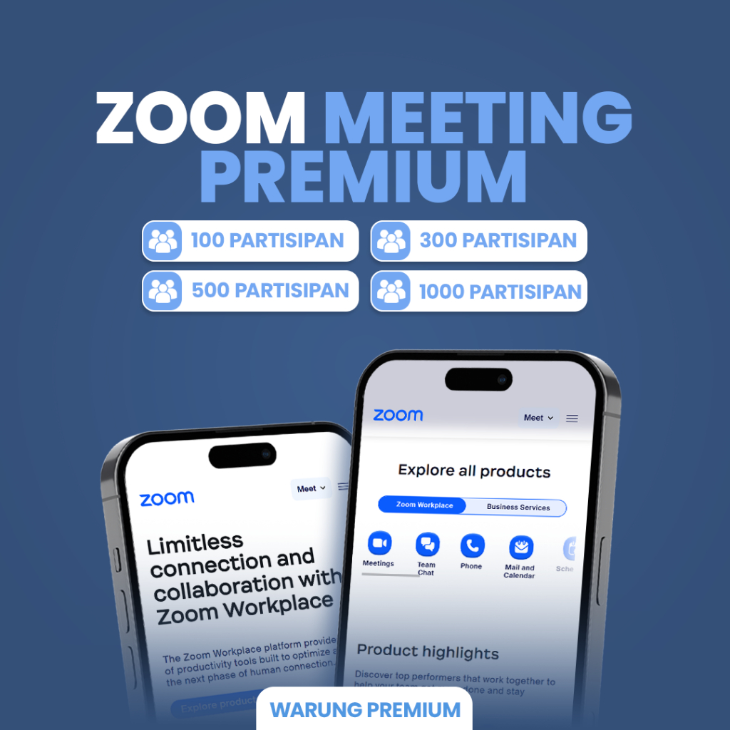 Jasa Aktivasi Membership Zoom Meeting Pro | 1 Tahun | 100 300 500 1000 Partisipan | Fast Respon & Be