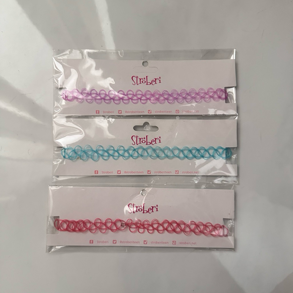 CHOKER PINK BLUE PURPLE
