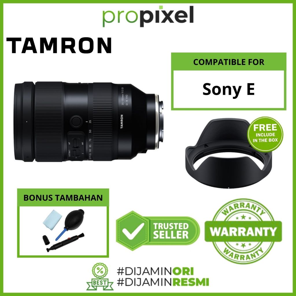 Tamron 35-150mm f2-2.8 Sony E Fullframe Di III VXD Tamron 35-150 Resmi