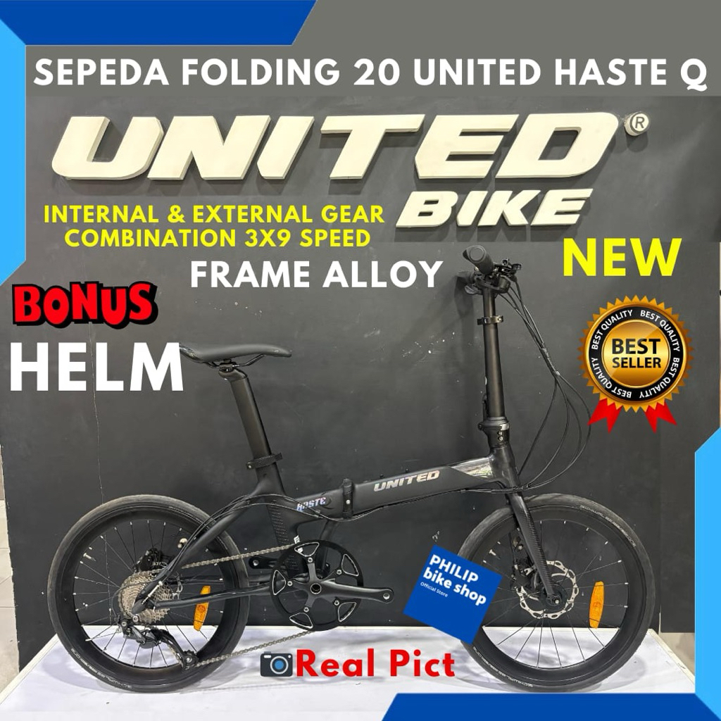 Sepeda Lipat 20 Folding United Haste Q Frame Alloy Terbaru