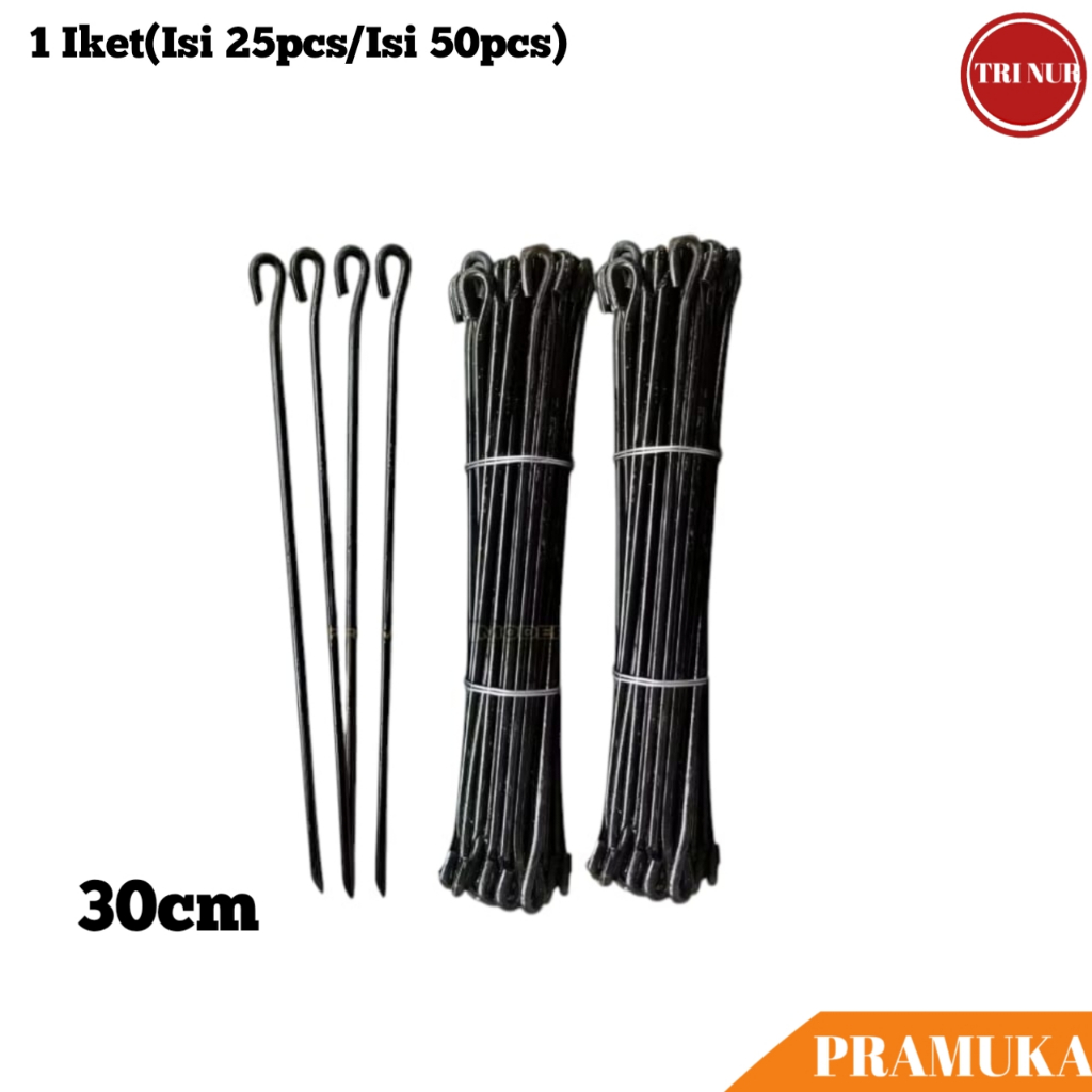 1Ikat Pasak Tenda Besi (PANJANG 30cm)  / Pasak Tenda Camping Besi / Patok Tenda Pramuka