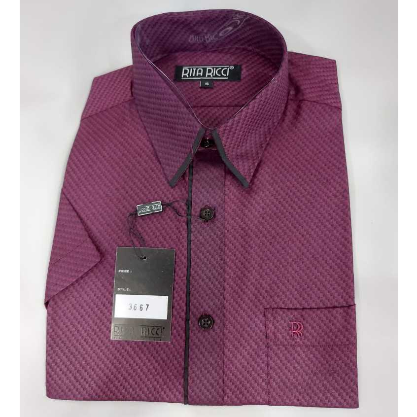 Kemeja Pria RITA RICCI lengan pendek motif RR3667 REGULAR fit JUMBO S-5XL