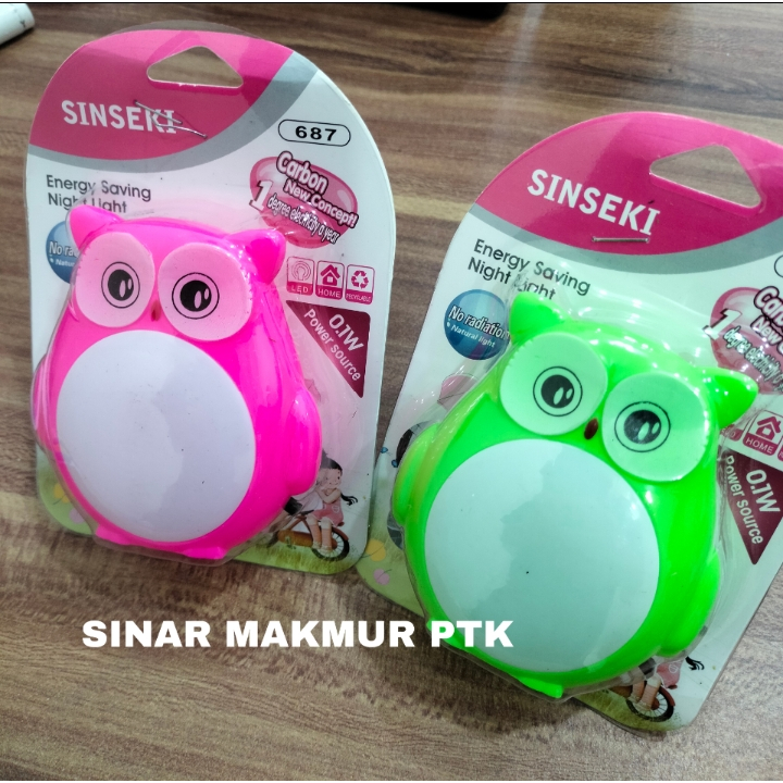 SINAR MAKMUR LAMPU TIDUR LED/LAMPU MALAM LED BURUNG HANTU / LAMPU TIDUR SINSEKI BURUNG HANTU
