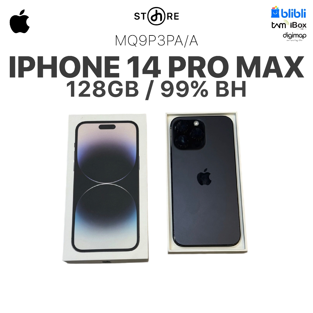 Second , iPhone 14 Pro , 128GB , Black , MQ9P3PA/A