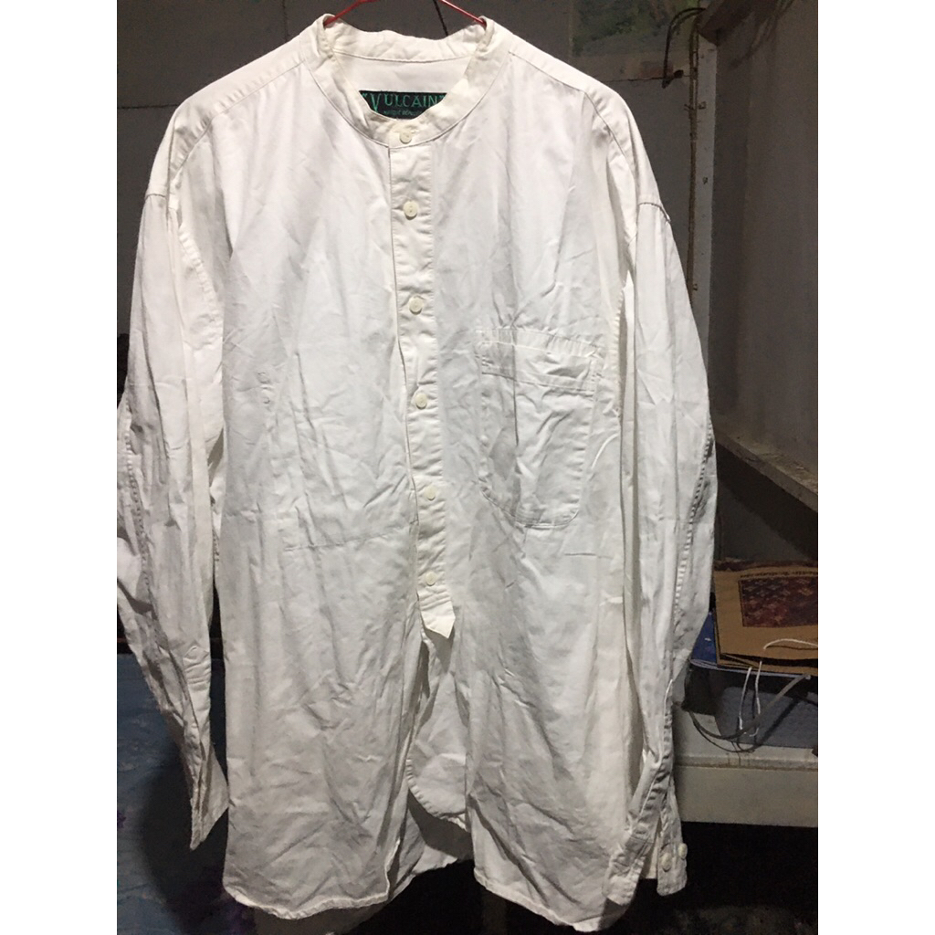 Kemeja Sanghai Oxford Putih Polos by “VULCAIN” Big Size Rare Item