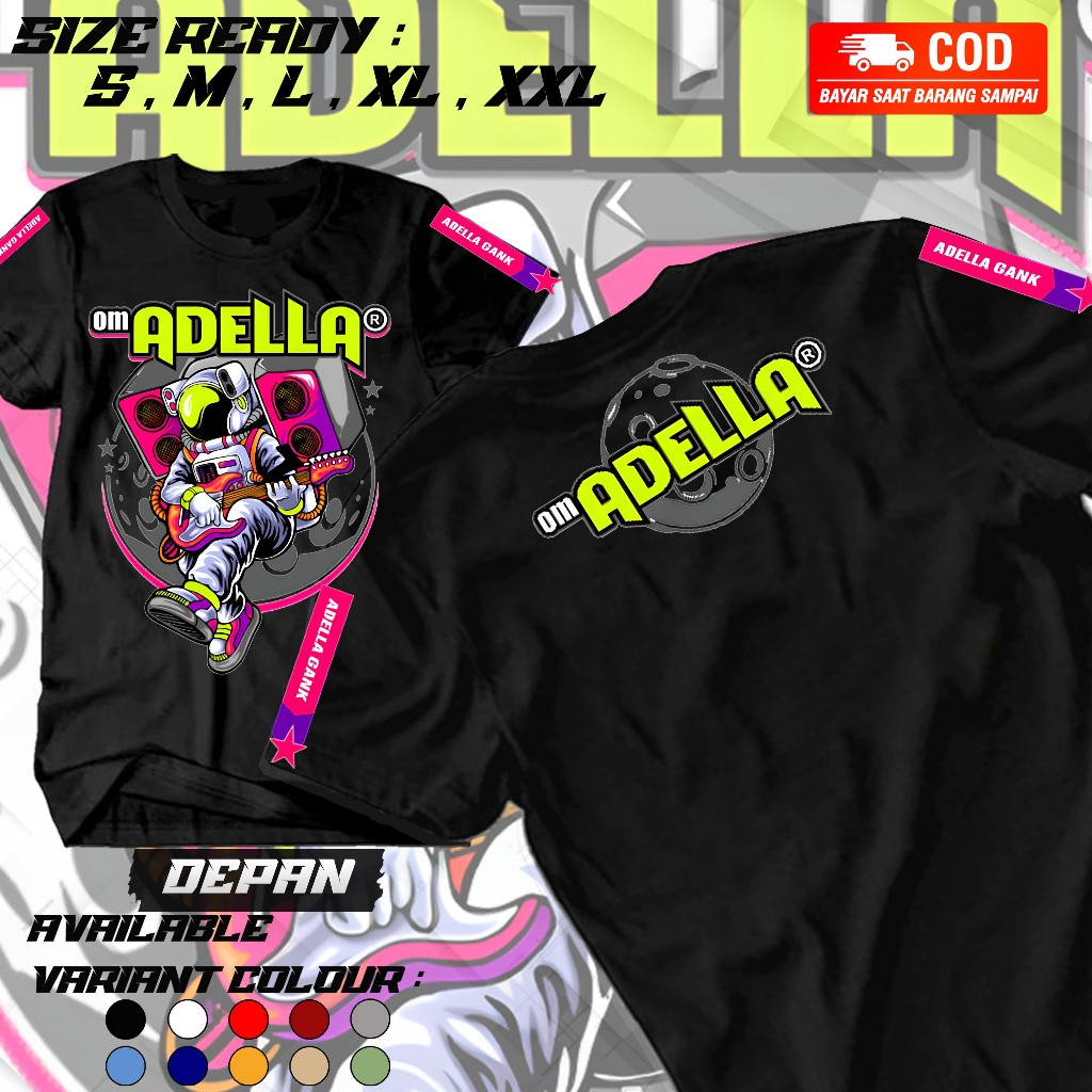 starlightkaos----kaos Kaos Adella Gank V3 Unisex Terbaru - Tshirt Pria Wanita - Baju Om Adella - Kao