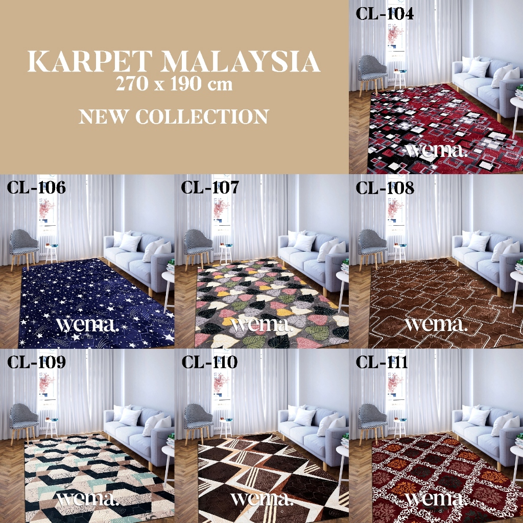 Karpet Malaysia Jumbo Ukuran 270 x 190 cm