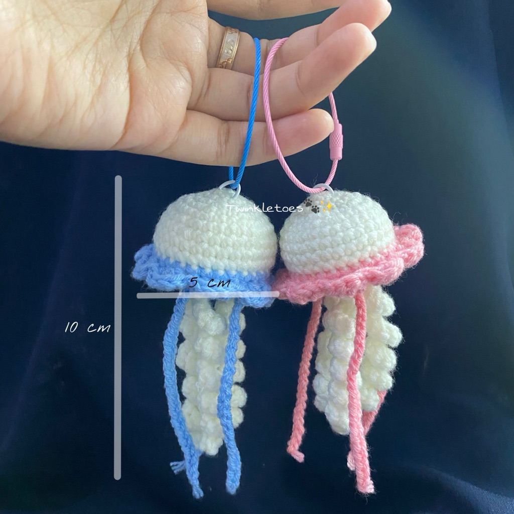 Rajutan JELLYFISH Ganci Ring O Besar|Bisa Req Warna