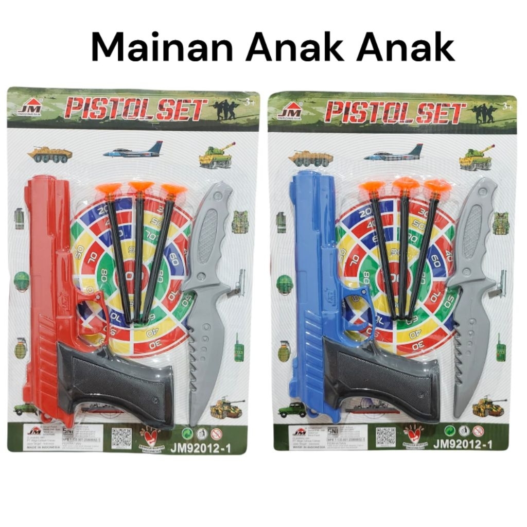 1102 mainan pistol set+ target/mainan anak pistol peluru karet