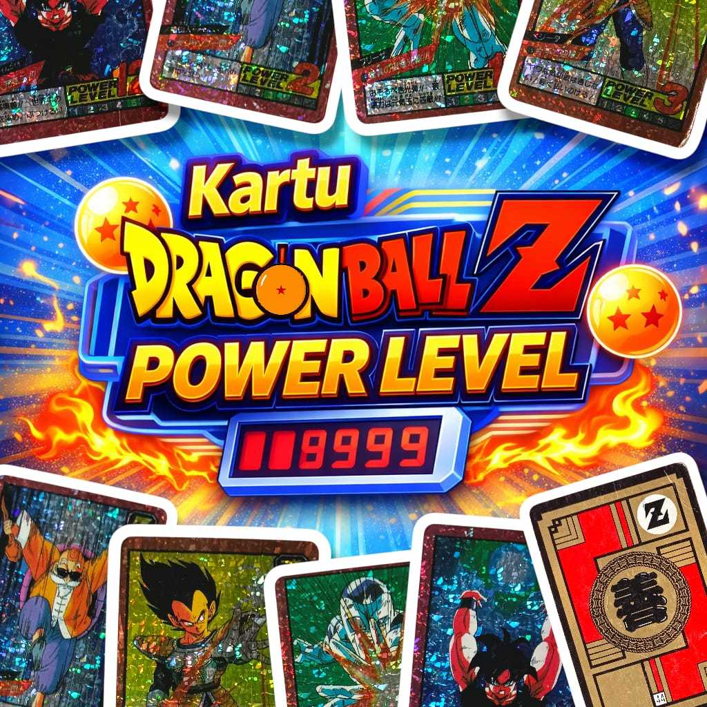 Kartu Dragon Ball Z Power Level Hologram Vintage - Dragon Ball Bandai - Rare Dragon Ball Card